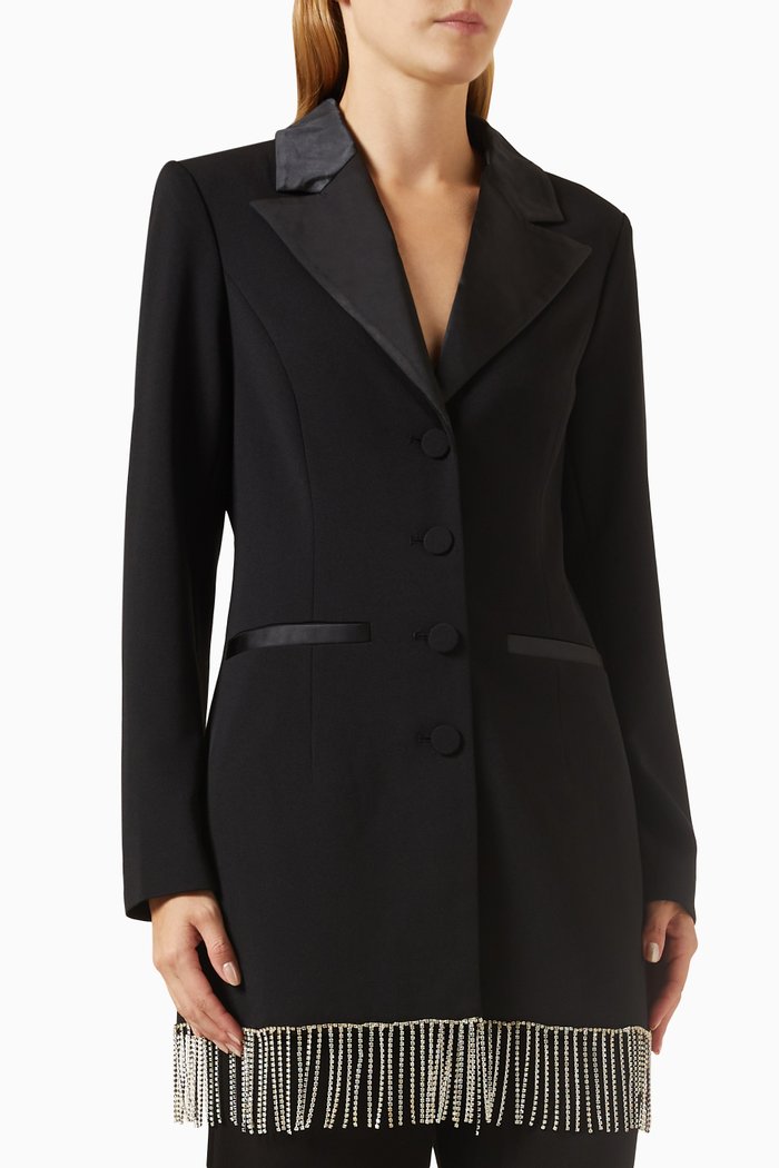 

Yasjessi Blazer in Crepe, Black