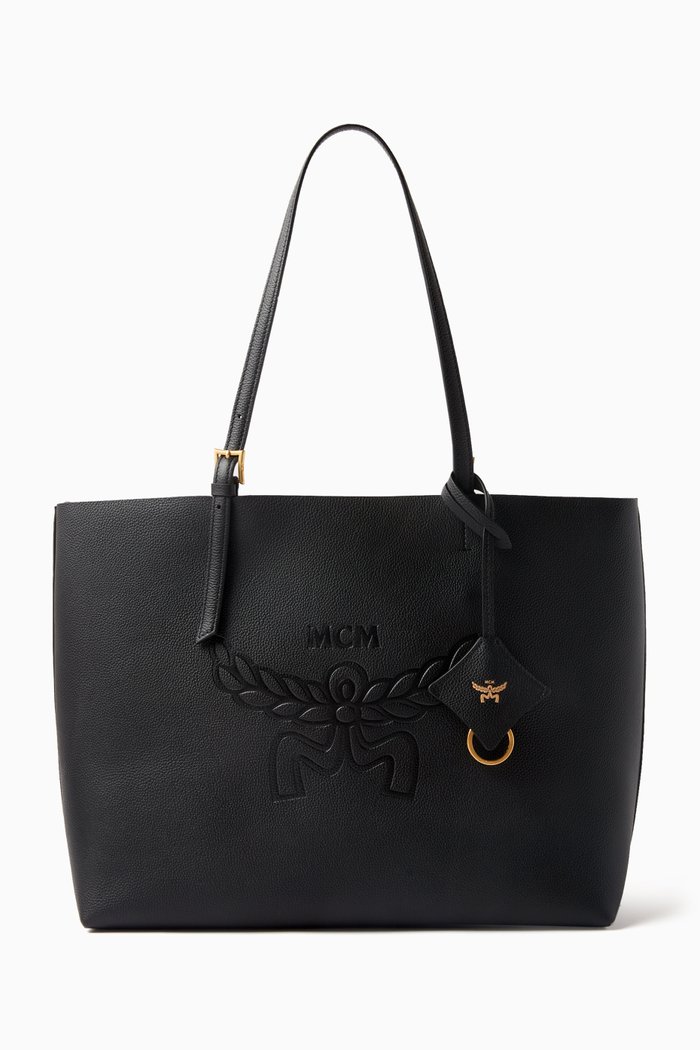 

Himmel Shopper Tote Bag in Leather, Black