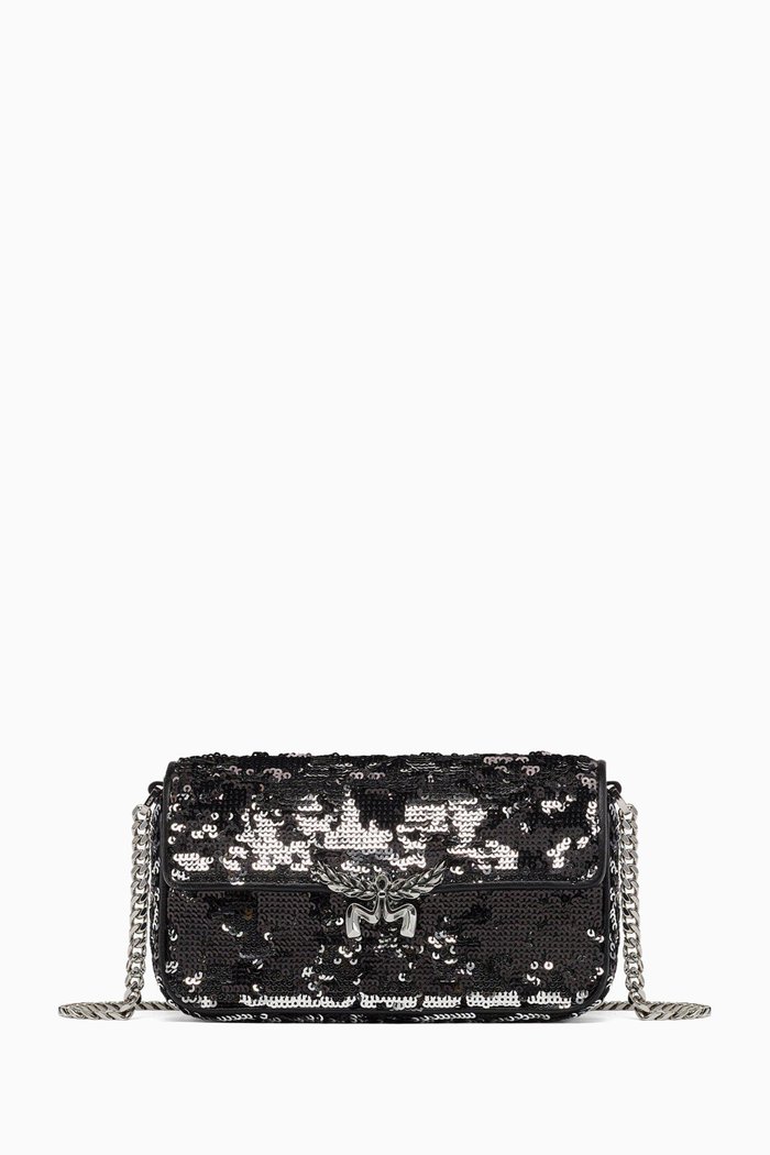 

Himmel Sequinned Shoulder Bag, Silver