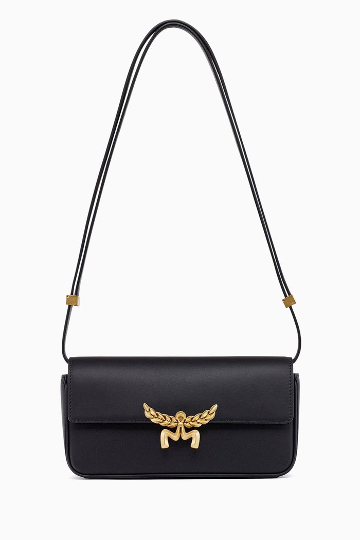 

Small HImmel Shoulder Bag in Spanish Calf Leather, Black