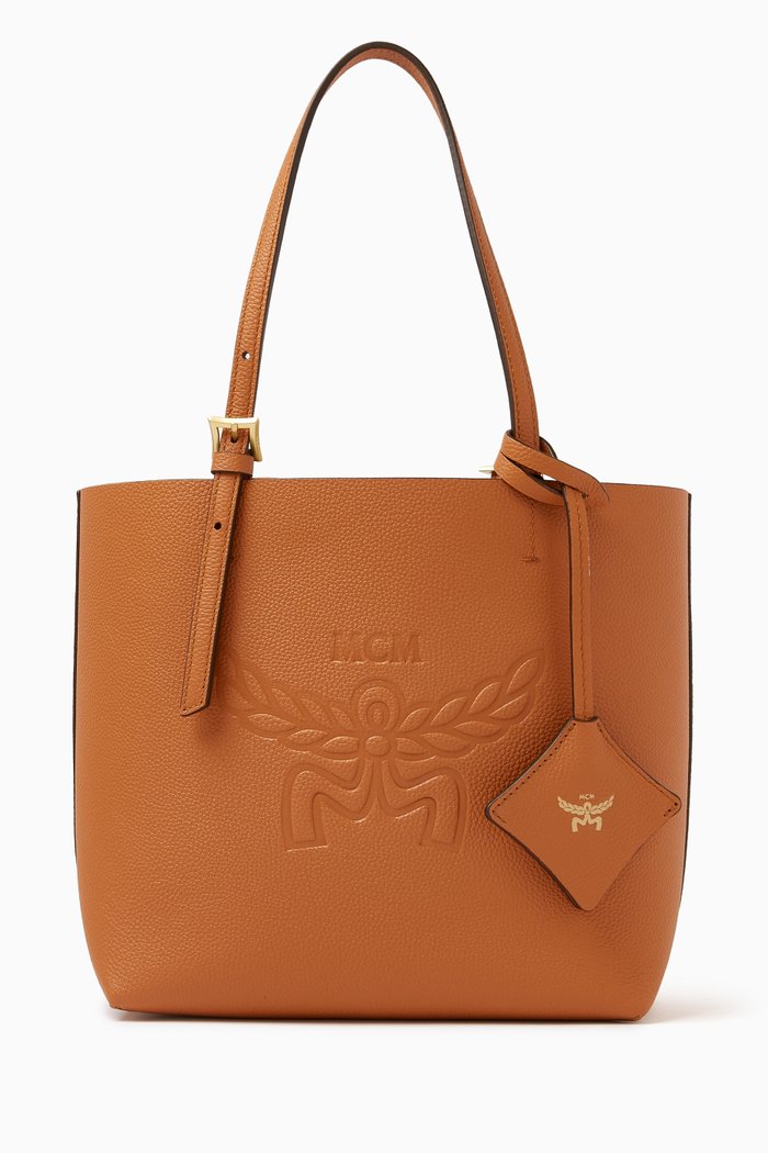 

Mini Himmel Shopper Bag in Leather, Brown