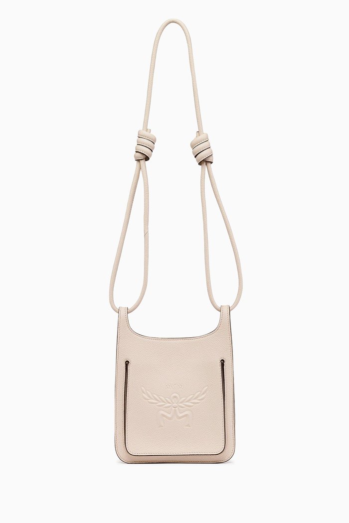 

Mini Himmel Hobo Bag in Leather, Pink
