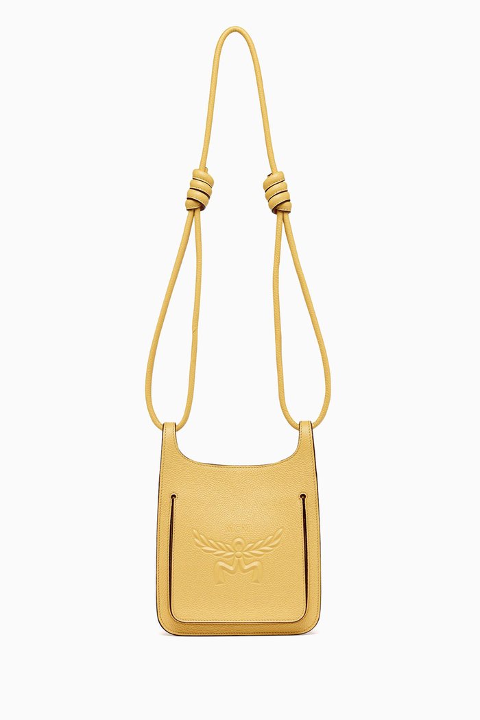 

Mini Himmel Hobo Bag in Leather, Yellow