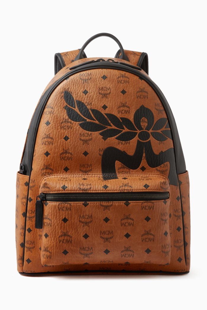 Medium Stark Backpack in Visetos Canvas, Brown