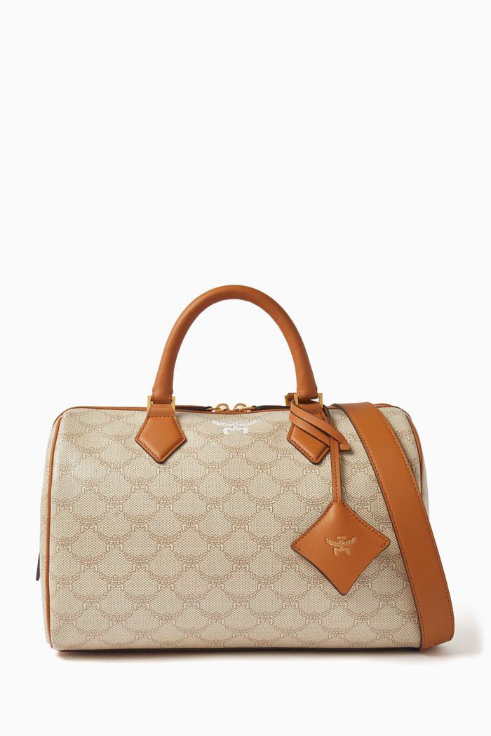 

Medium Ella Boston Bag in Canvas, Neutral