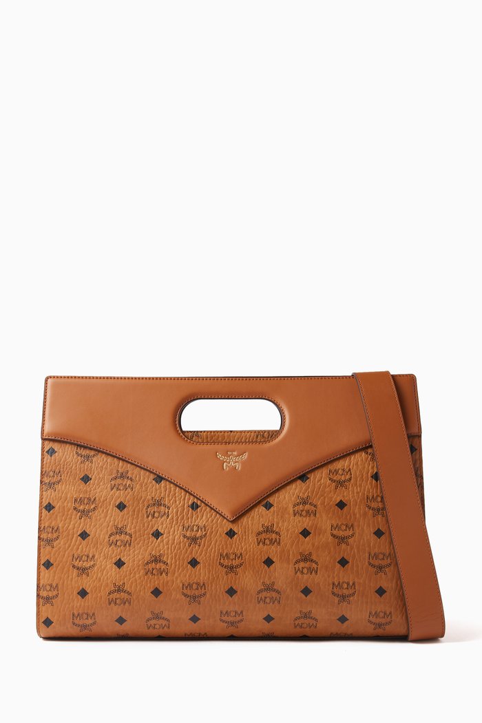 

Diamond Crossbody Bag in Visetos Canvas, Brown