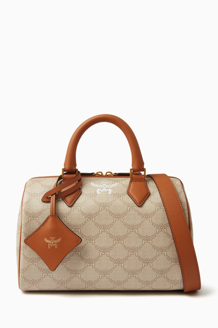 

Small Boston Bag in Canvas, Neutral