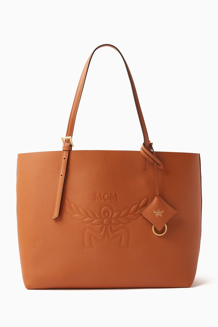 

Medium Himmel Shopper Tote Bag in Leather, Brown