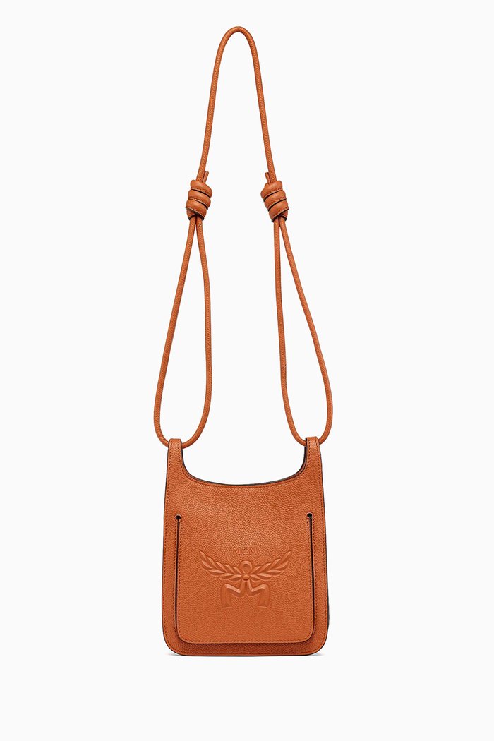 

Mini Himmel Hobo Bag in Leather, Brown