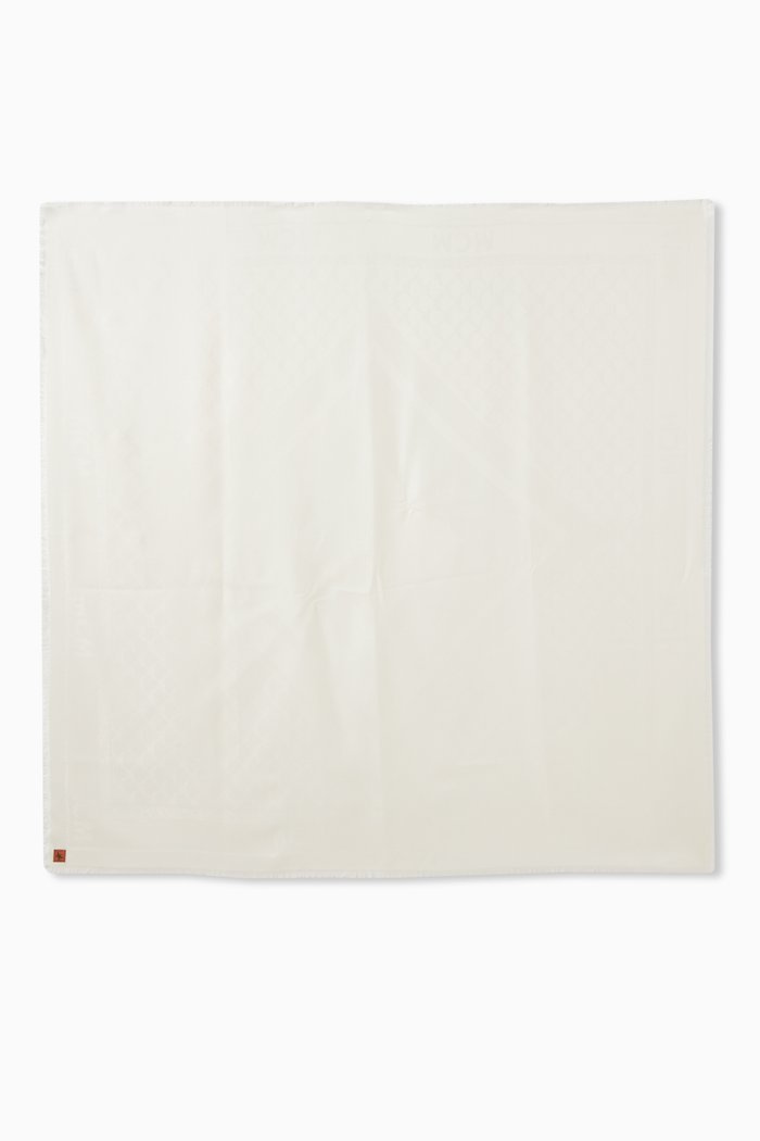 

Diamond Logo Shawl in Silk, Neutral