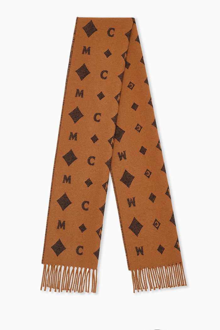 

Monogram Stole in Jacquard, Brown