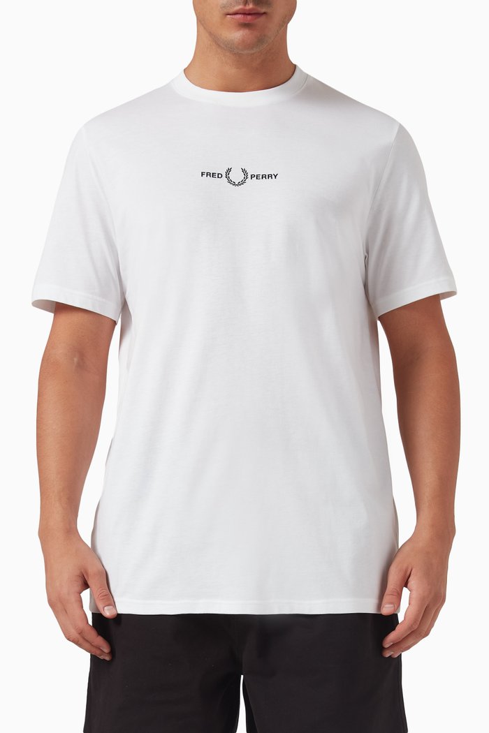 

Logo Embroidered T-shirt in Cotton, White