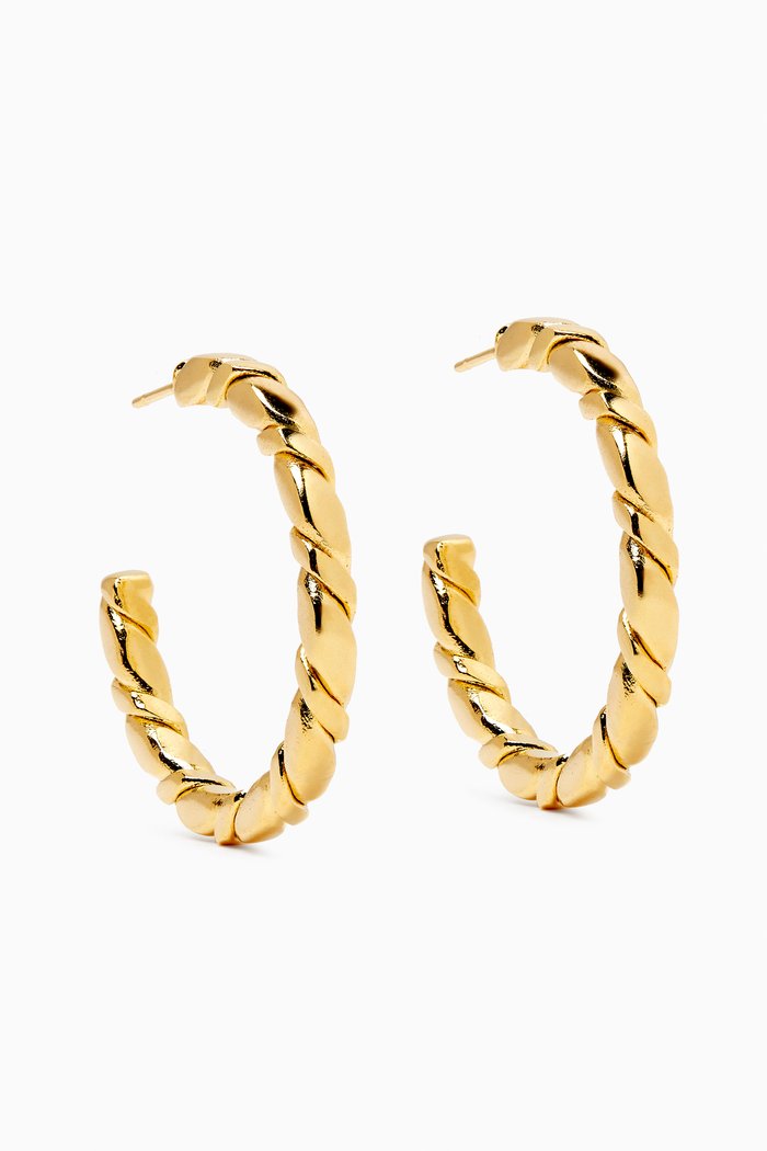 

Les Metisses Hoop Earrings in Brass, Gold