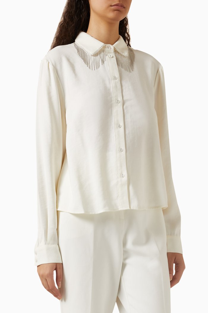 

Yasfrima Fringe Shirt in Viscose Blend, Neutral