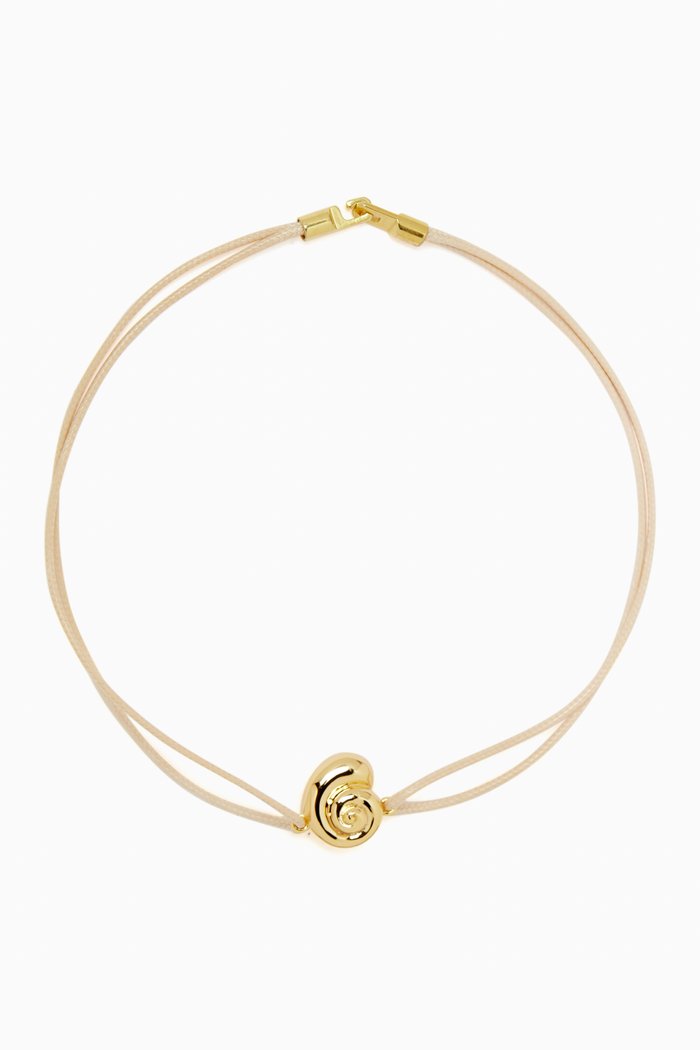

Charm Thread Necklace in Gold-plated Brass, Neutral