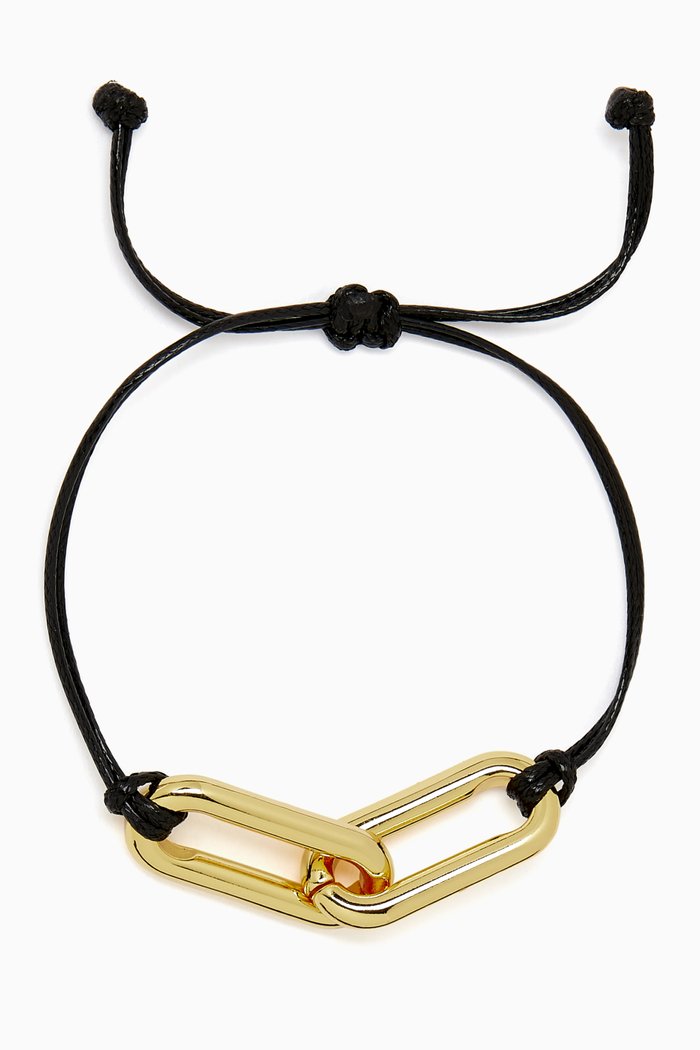 Chain Link Thread Bracelet, Black