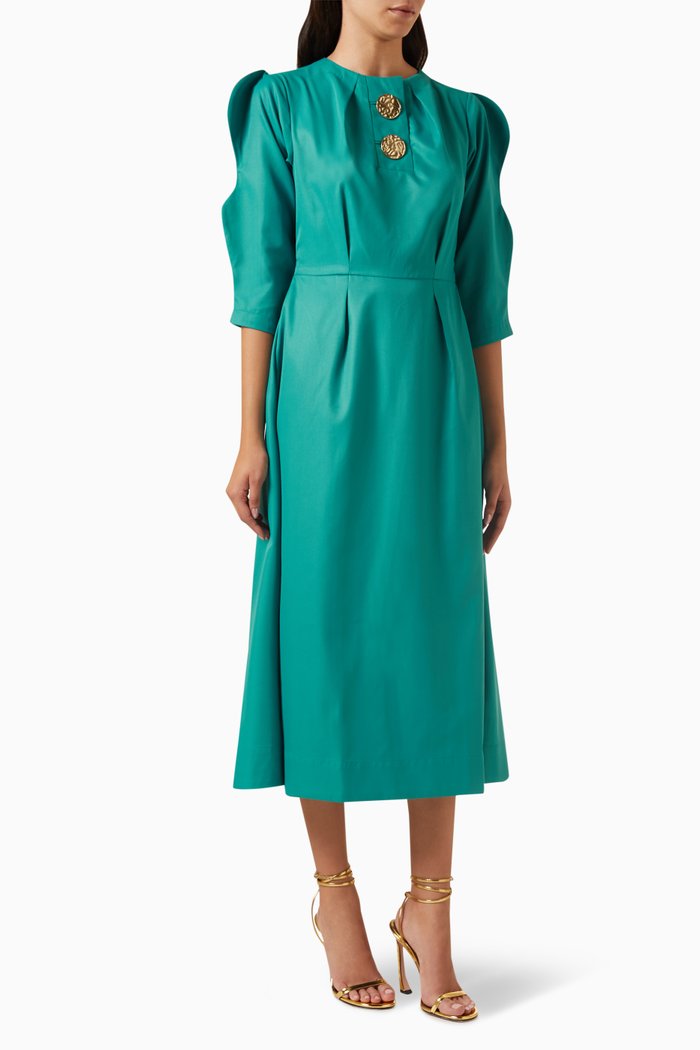 

Stella Midi Dress in Terry-rayon, Blue