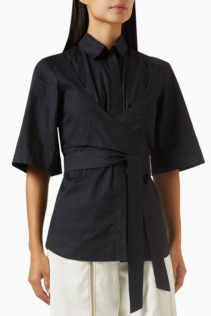 

Marca Shirt in Cotton-poplin, Black