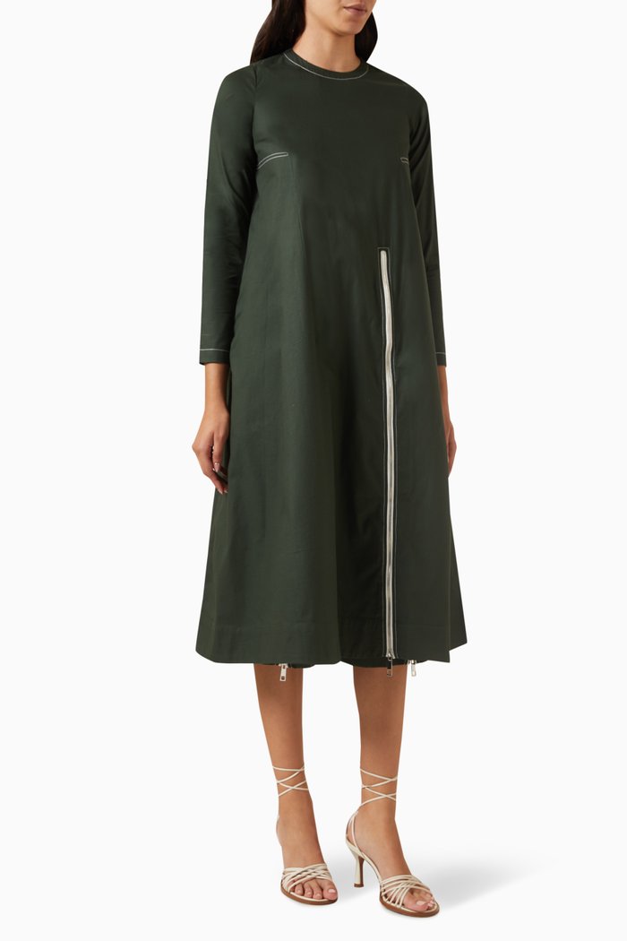 

Elenora Co-ord Set in Cotton-poplin, Green
