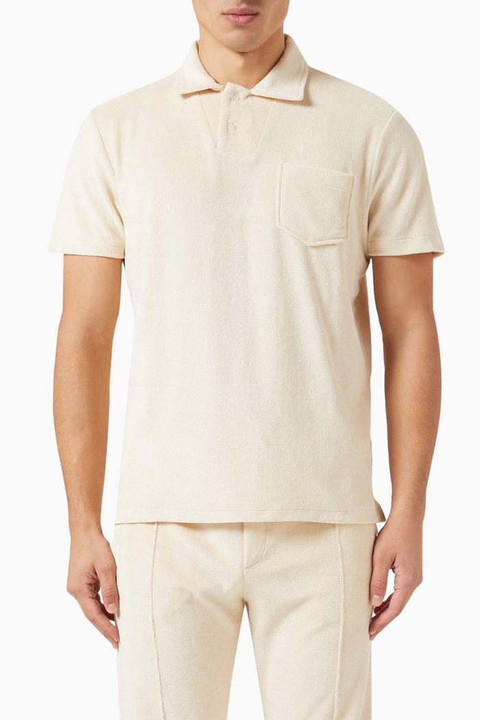 

Polo Shirt in Terry Towelling, Neutral