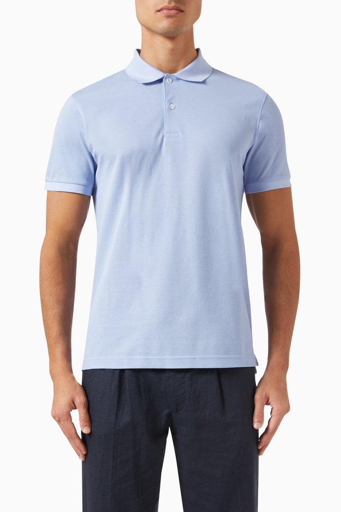

Polo Shirt in Cotton-piqué, Blue