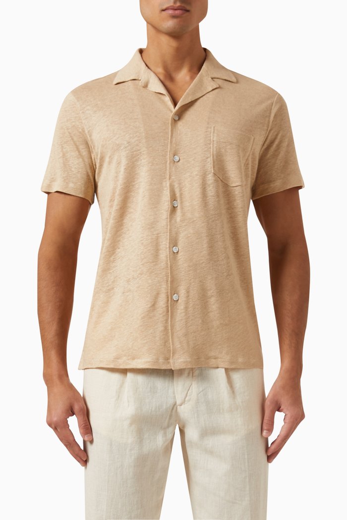 

Resort Shirt in Linen, Neutral