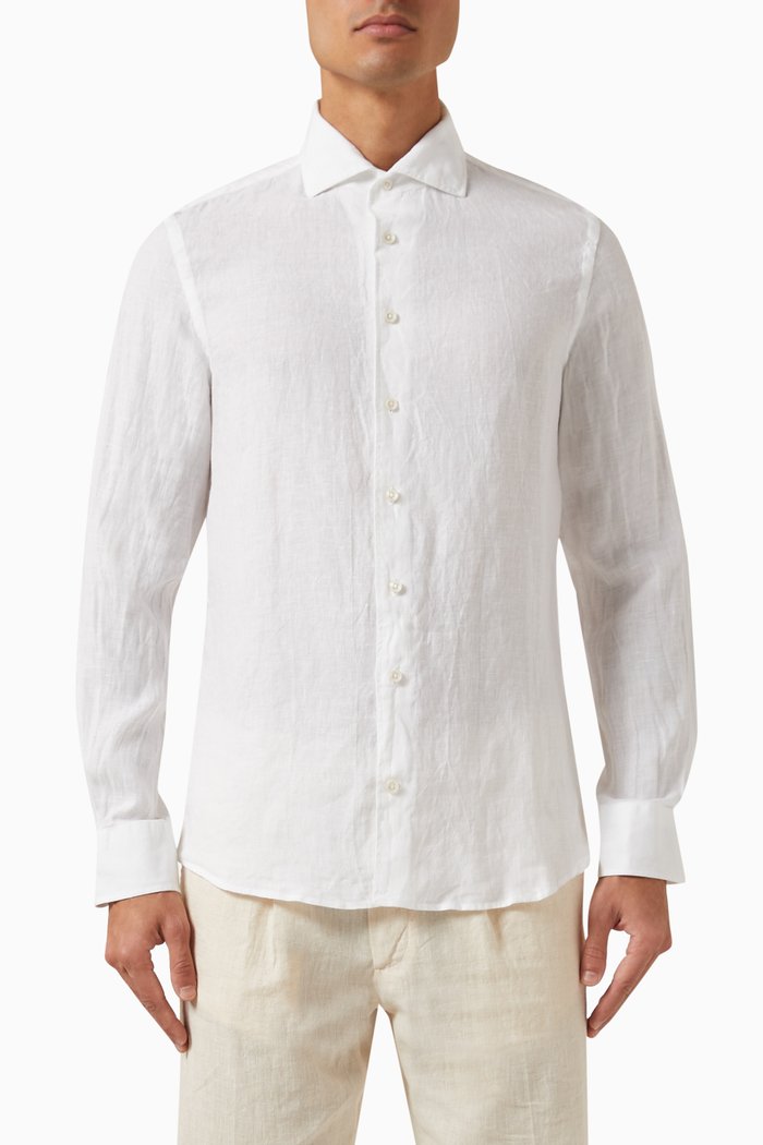 

Seaside Shirt in Linen, White