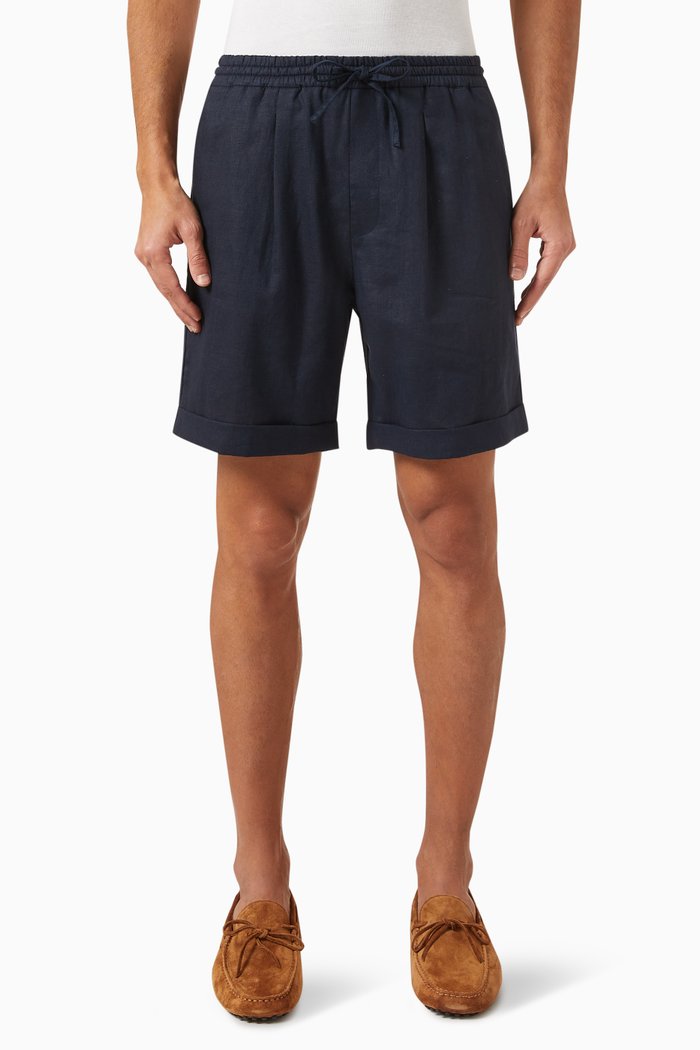 

Seaside Shorts in Linen, Blue