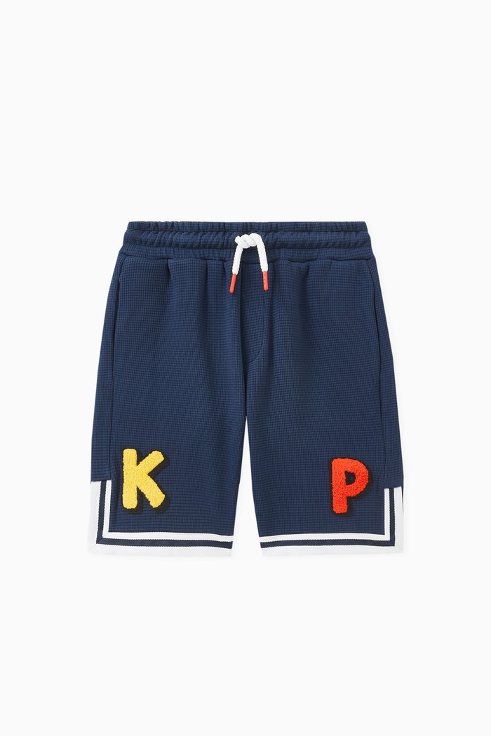 

Logo-patch Bermuda Shorts in Cotton, Blue