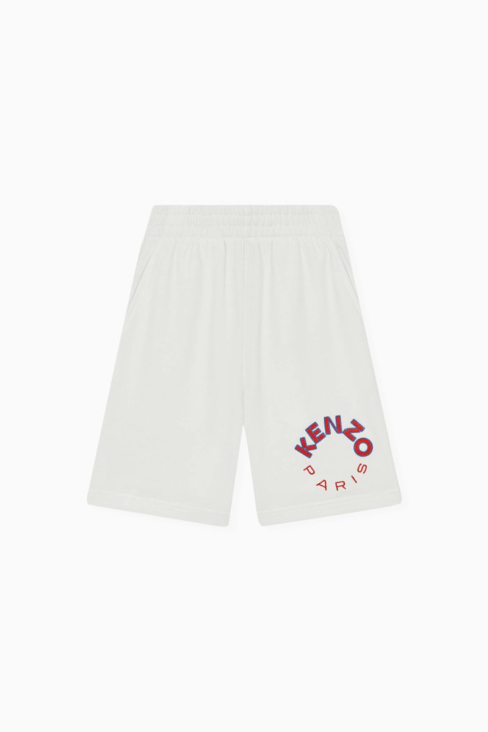 

Logo Bermuda Shorts in Cotton-jersey, White
