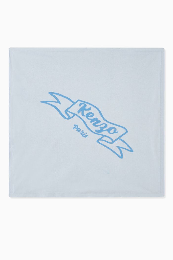 

Logo Baby Blanket in Cotton, Blue