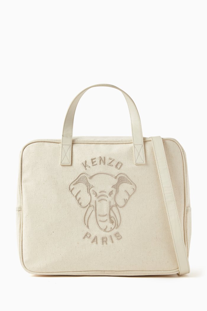 

Logo-embroidered Changing Bag in Canvas, Neutral