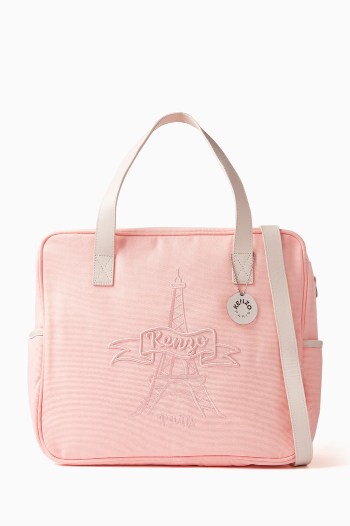 

Logo-embroidered Changing Bag, Pink