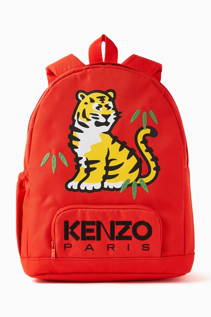 

Logo-embroidered Backpack, Red
