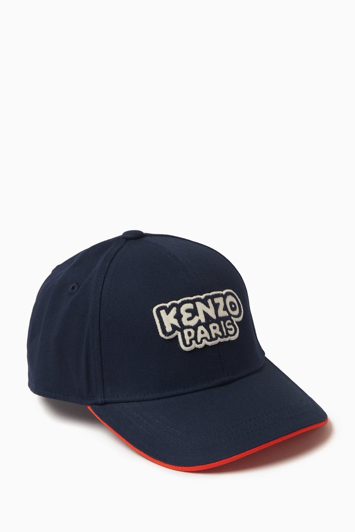 

Logo-appliqué Baseball Cap in Cotton, Blue