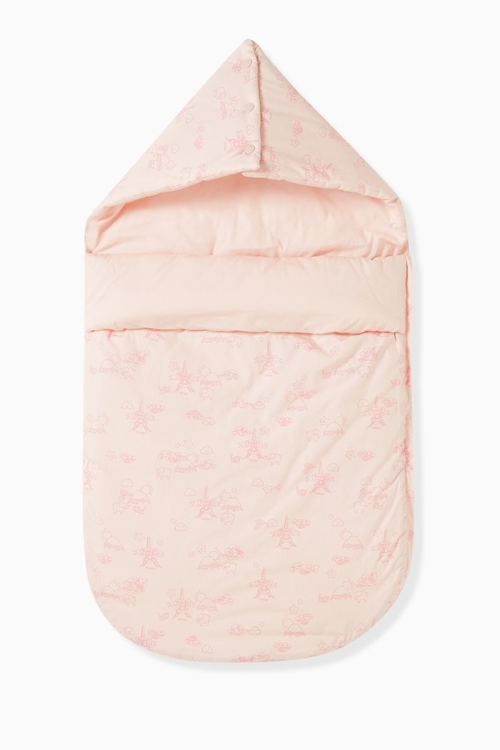 

All-over Print Sleeping Bag in Cotton, Pink