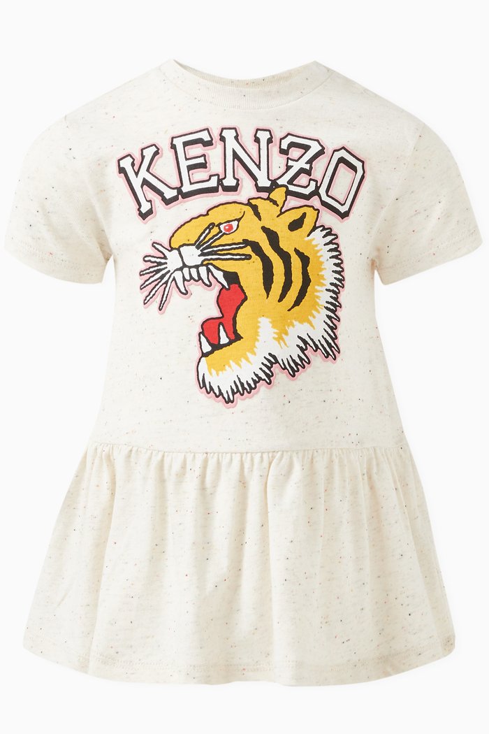 

Logo-print Dress in Cotton, Neutral