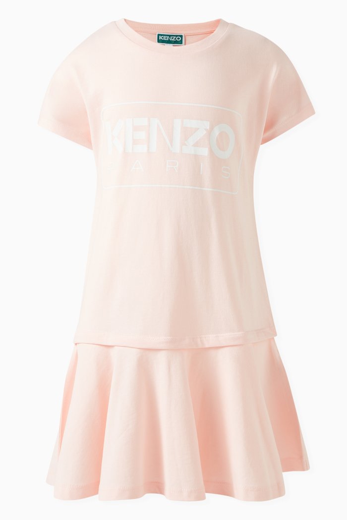 

Logo T-shirt Dress in Cotton, Pink