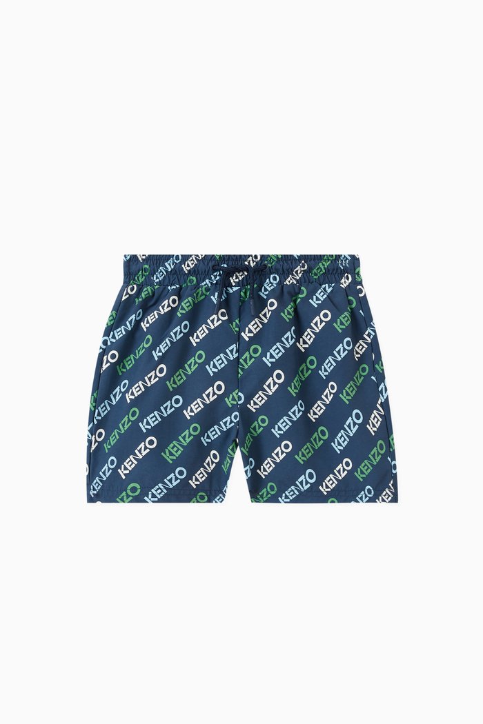 

Logo-print Swim Shorts in Nylon, Blue