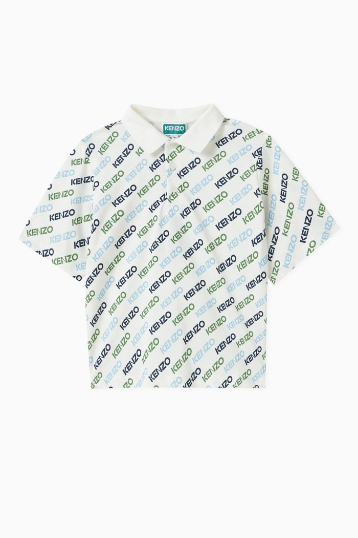 

Logo-print Polo Shirt in Cotton, White