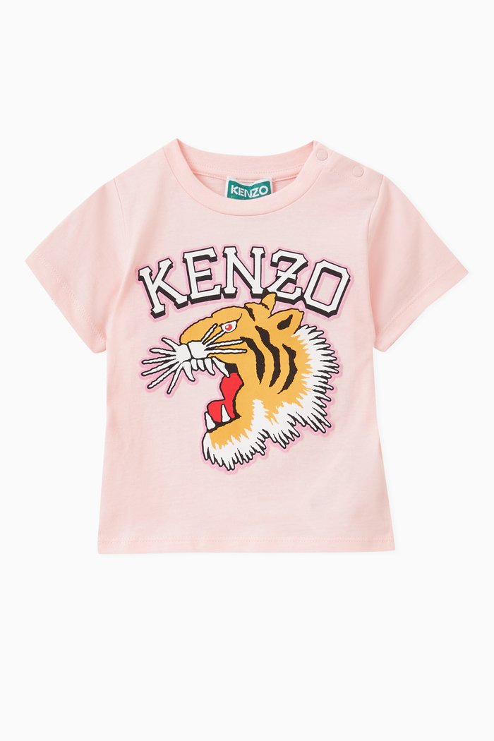 

Tiger-print T-shirt in Cotton Jersey, Pink