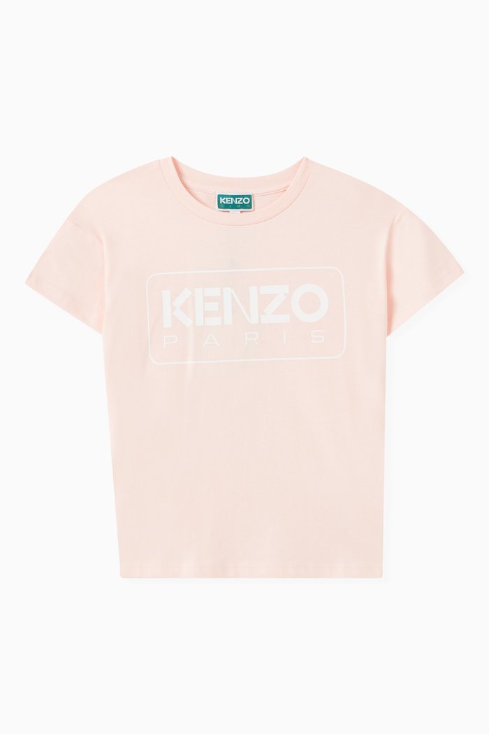 

Logo Print T-shirt in Organic Cotton Jersey, Pink