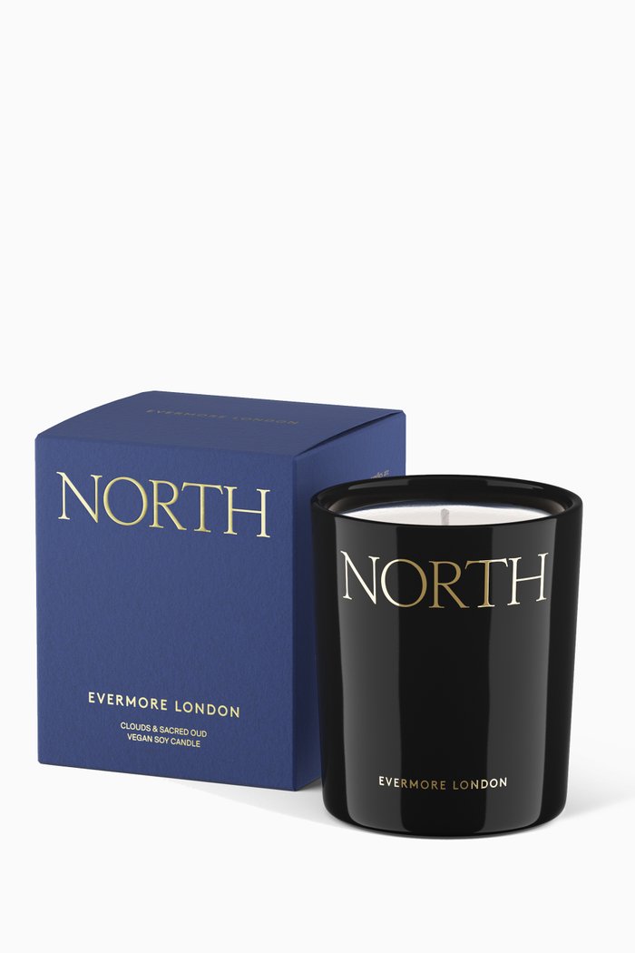 

North Clouds & Sacred Oud Candle, 145g, Blue