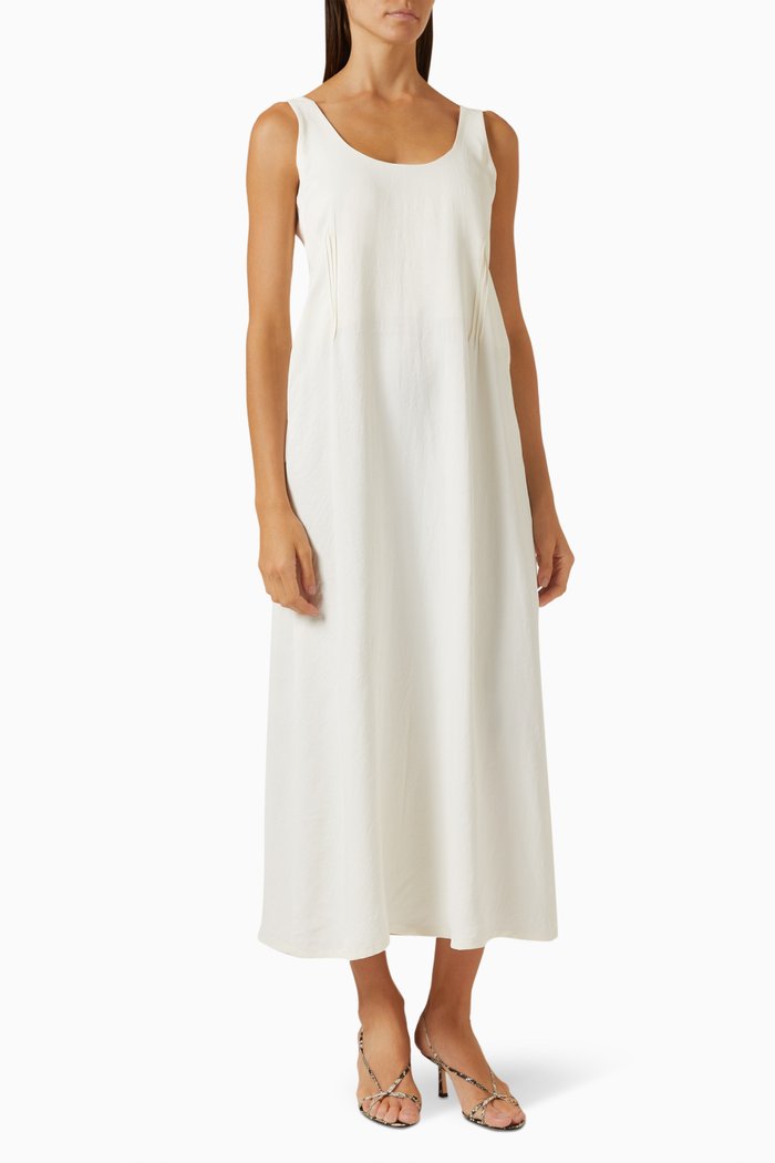 

Kaia Maxi Dress in Satin, White