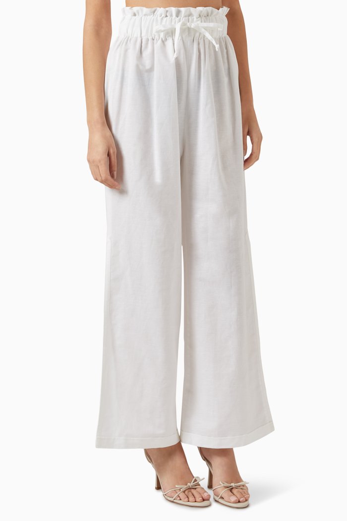 

Sorrento High-waisted Pants, White