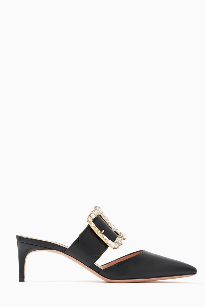 

Jemina 55 Sling Pumps in Leather, Black