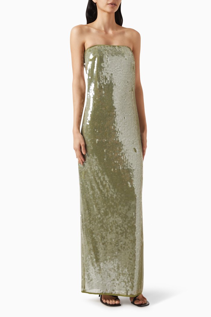 

Casey Embellished Maxi Dress, Green