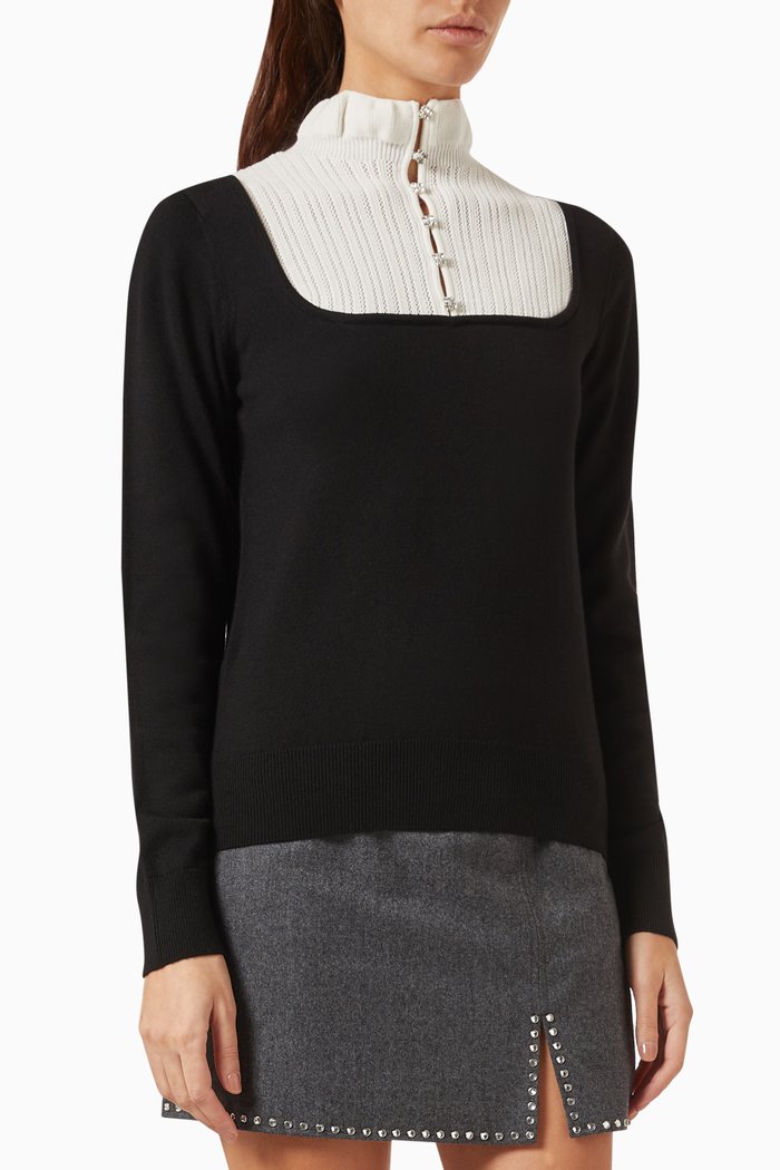 

Leny Sweater in Wool Blend, Black