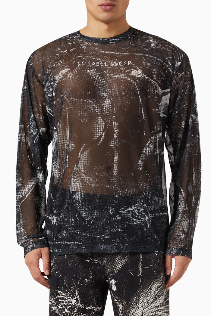 

x Anyma Eternity T-shirt in Mesh, Black