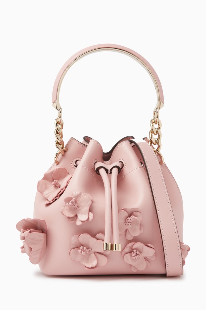 

Bon Bon Bucket Bag in Calf Leather, Pink